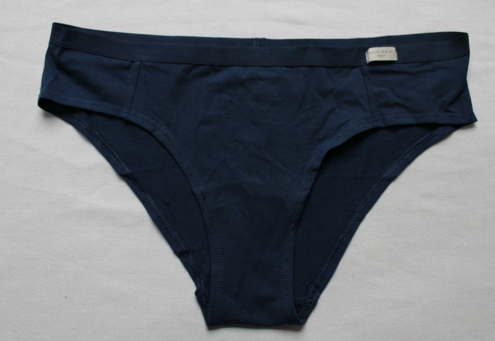 Intimissimi Women’s Cotton Mid-Rise Bikini Panty ZG3 Peacock Blue Large NWT