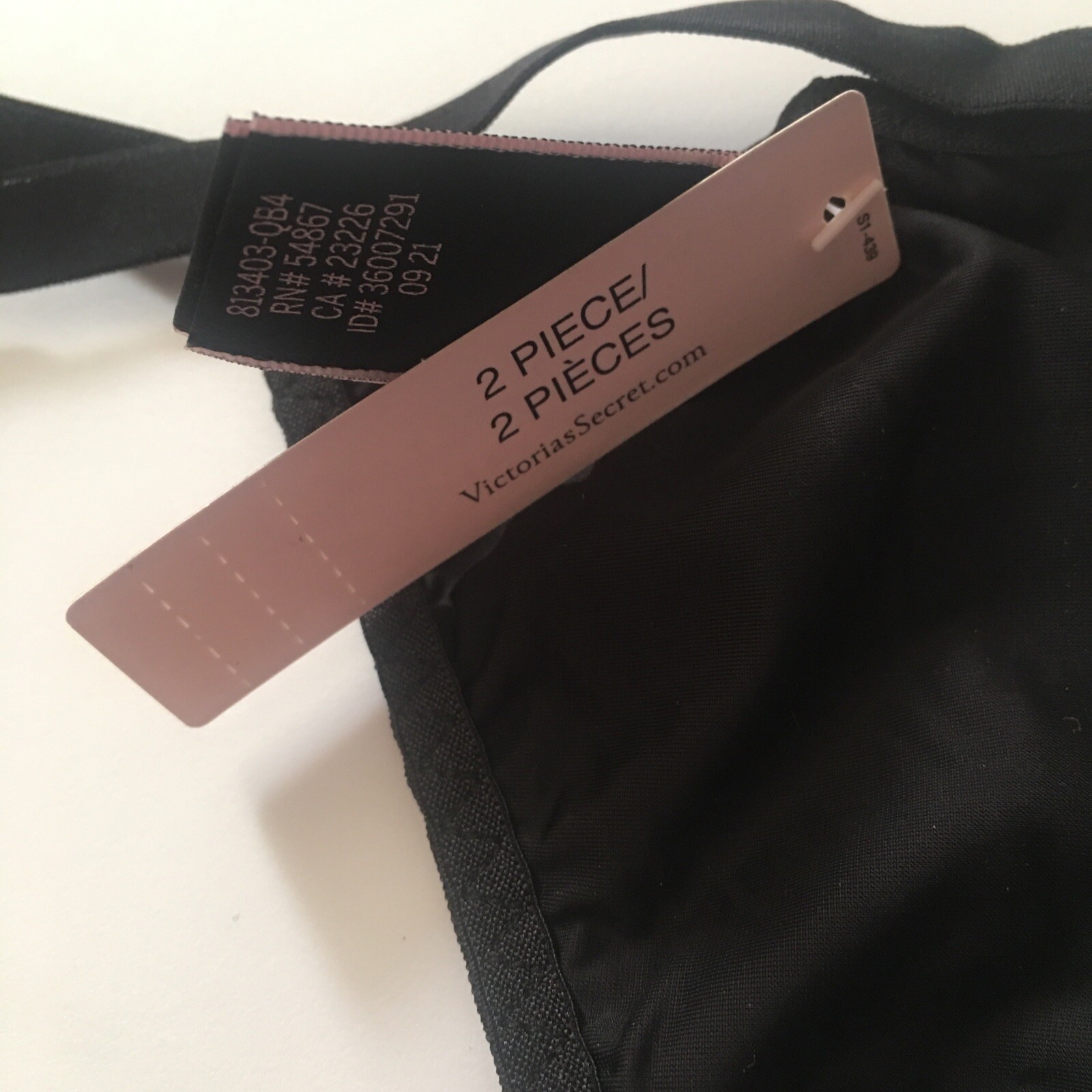 Victorias Secret Sexy Black V-String Thong Panties XS-L-XL Silky Solid Front