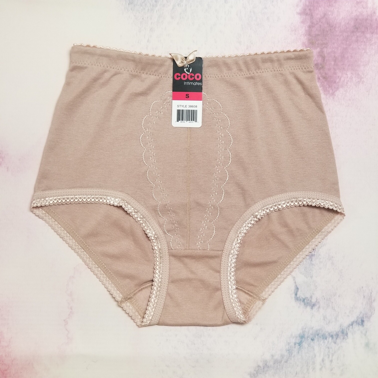 4 Women Cotton Blend High Waist Light Tummy Control Girdle Brief Panty Underwear