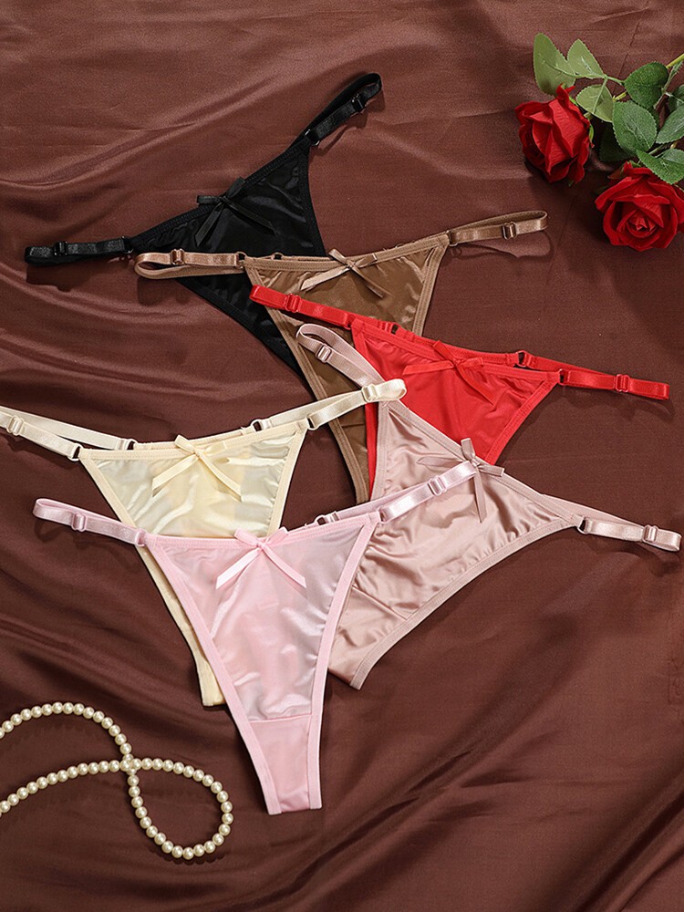 Women Silky Satin Panties Underwear Thongs Lingerie G-string T-back Brief US