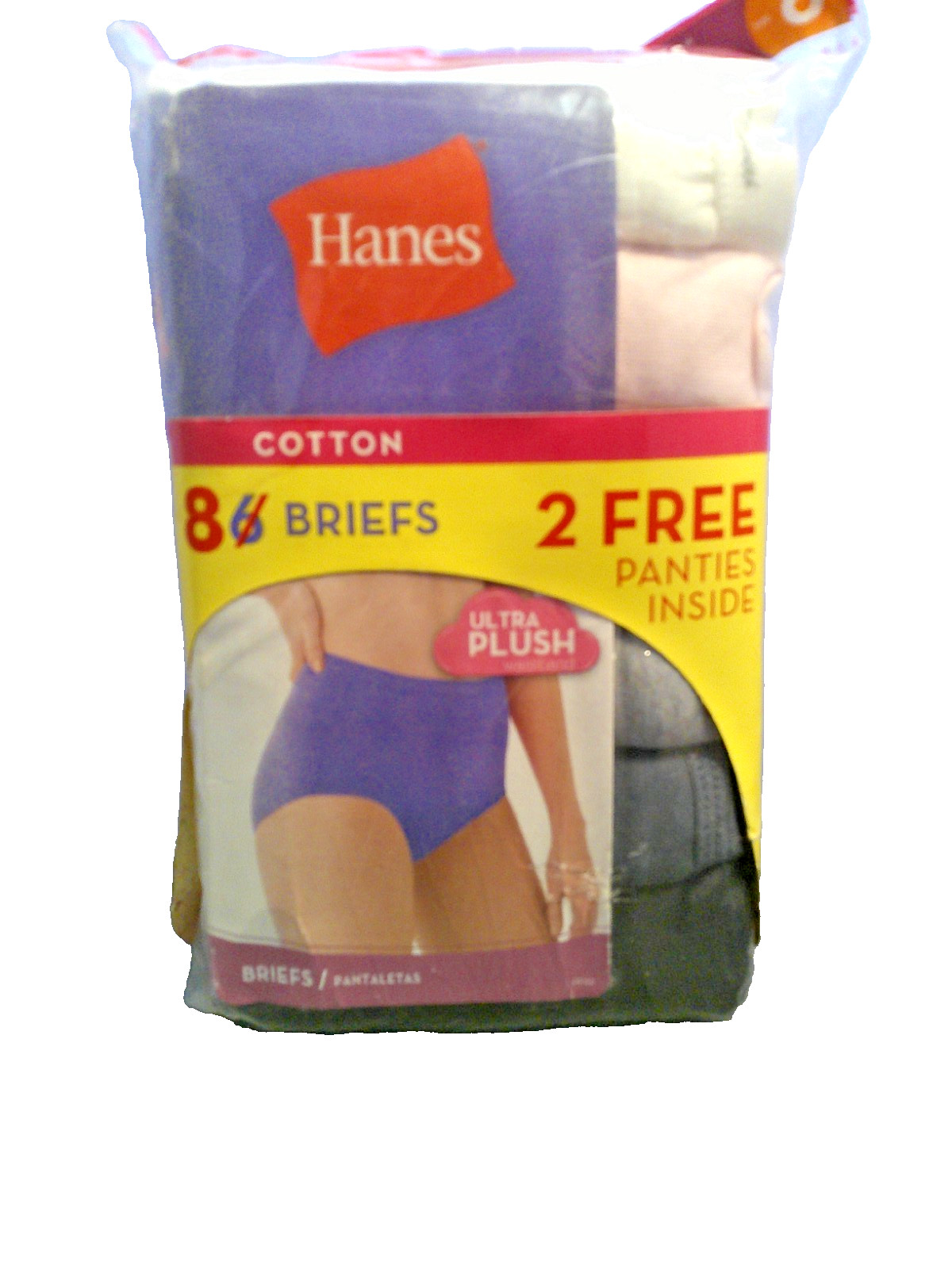 New 8 Pair Hanes Cotton Briefs Size 6 Multi Color FREE Shipping