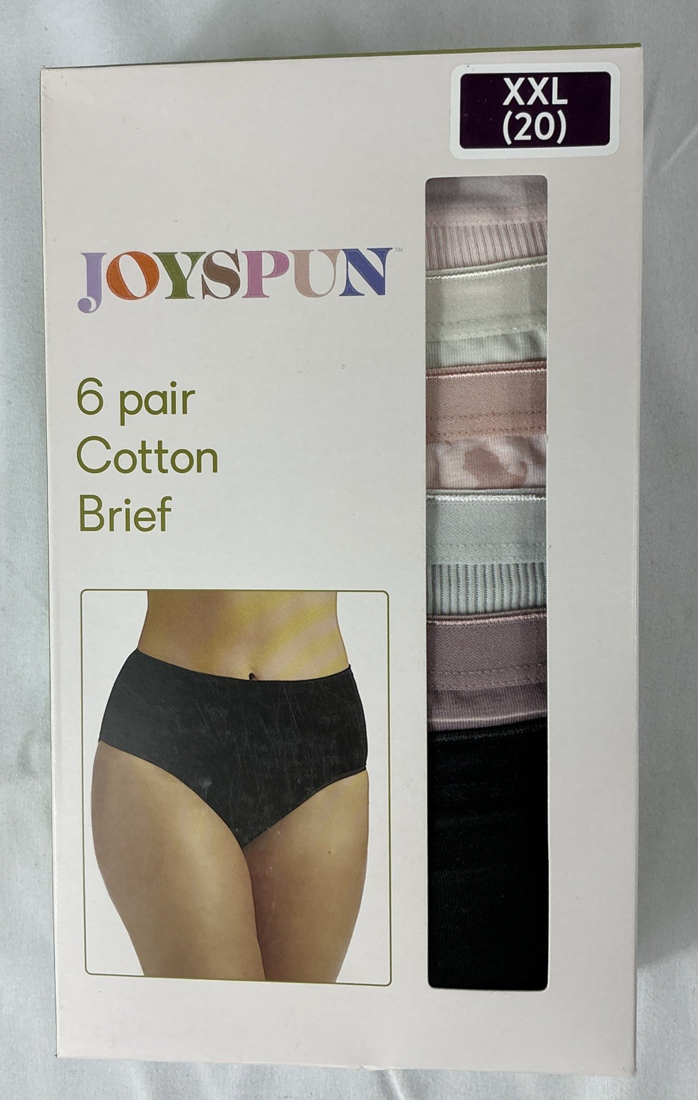 Joyspun Cotton Brief XXL Panties 6-Pack New In Box