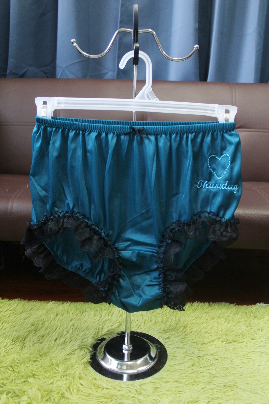 #A295 VTG Style 2XL/ElasticW.24-42″ 7PCS 7Day Nylon Full Brief Panties Underwear