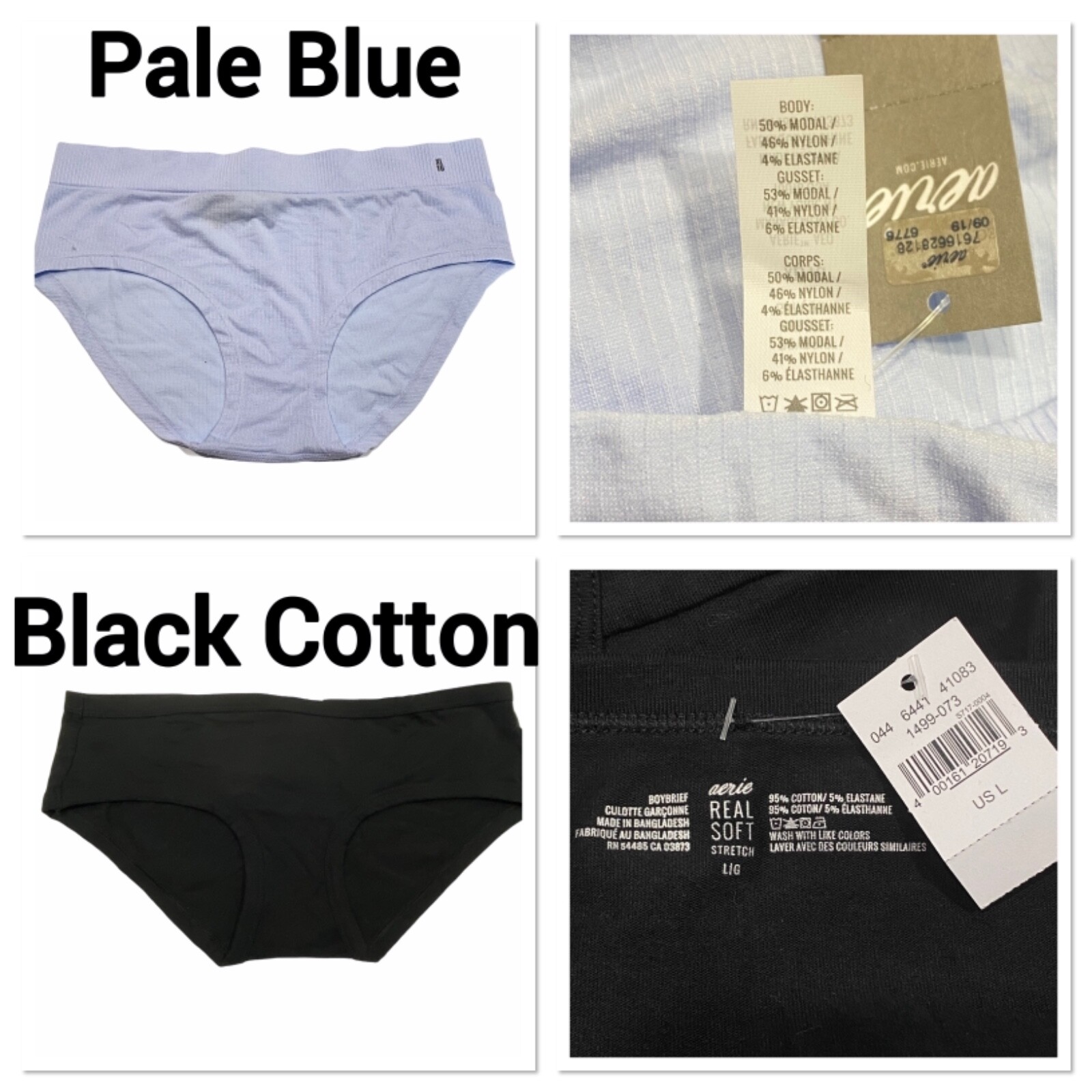 NWT AERIE Boybrief Boyshort Panties/Underwear Sz XS-S-M-L-XL-XXL Assorted Colors