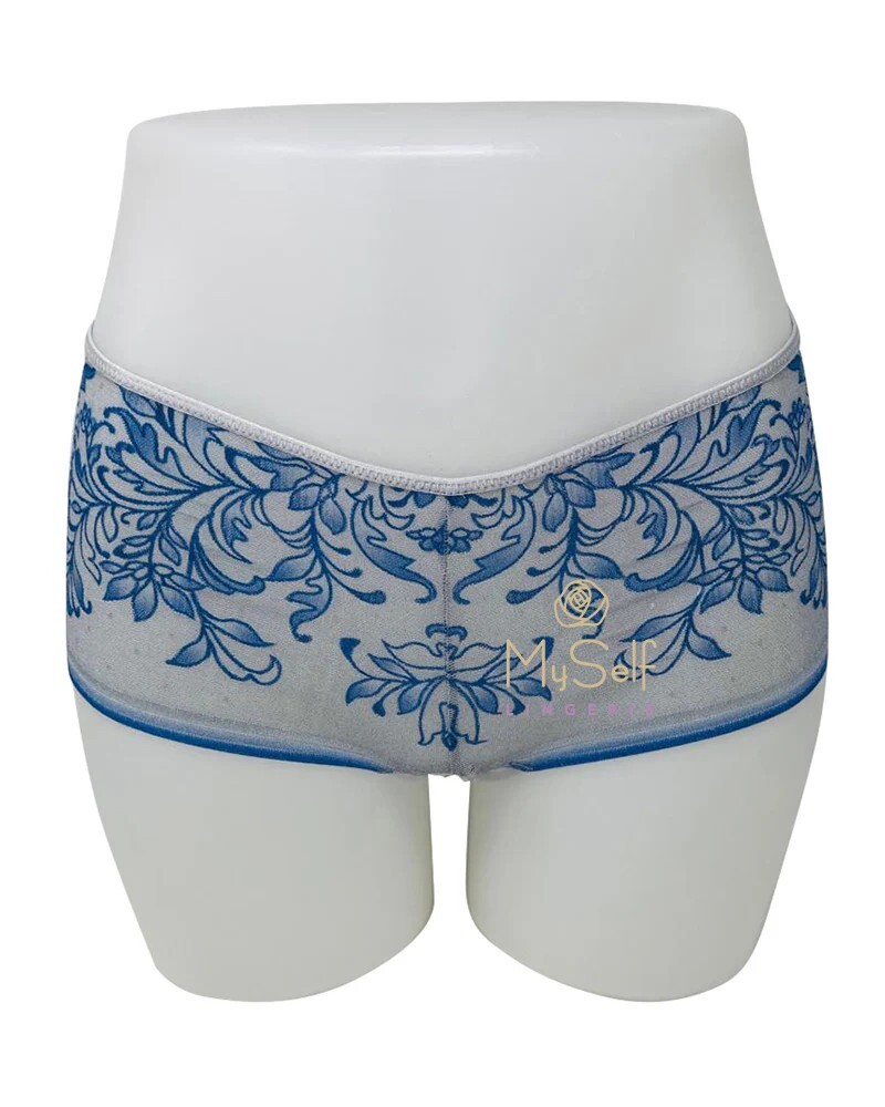 WACOAL 845340 NET EFFECT Boyshort Lace Panty ~ Lilac Grey ~ M ~ NWT MSRP $24