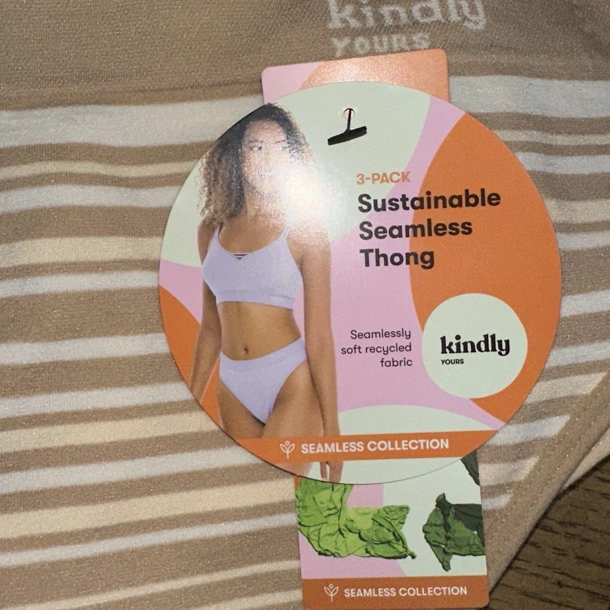 Kindly Yours Thong Underwear Seamless 3-Pack Lot Tan New Women’s 2X XXL (20) NWT