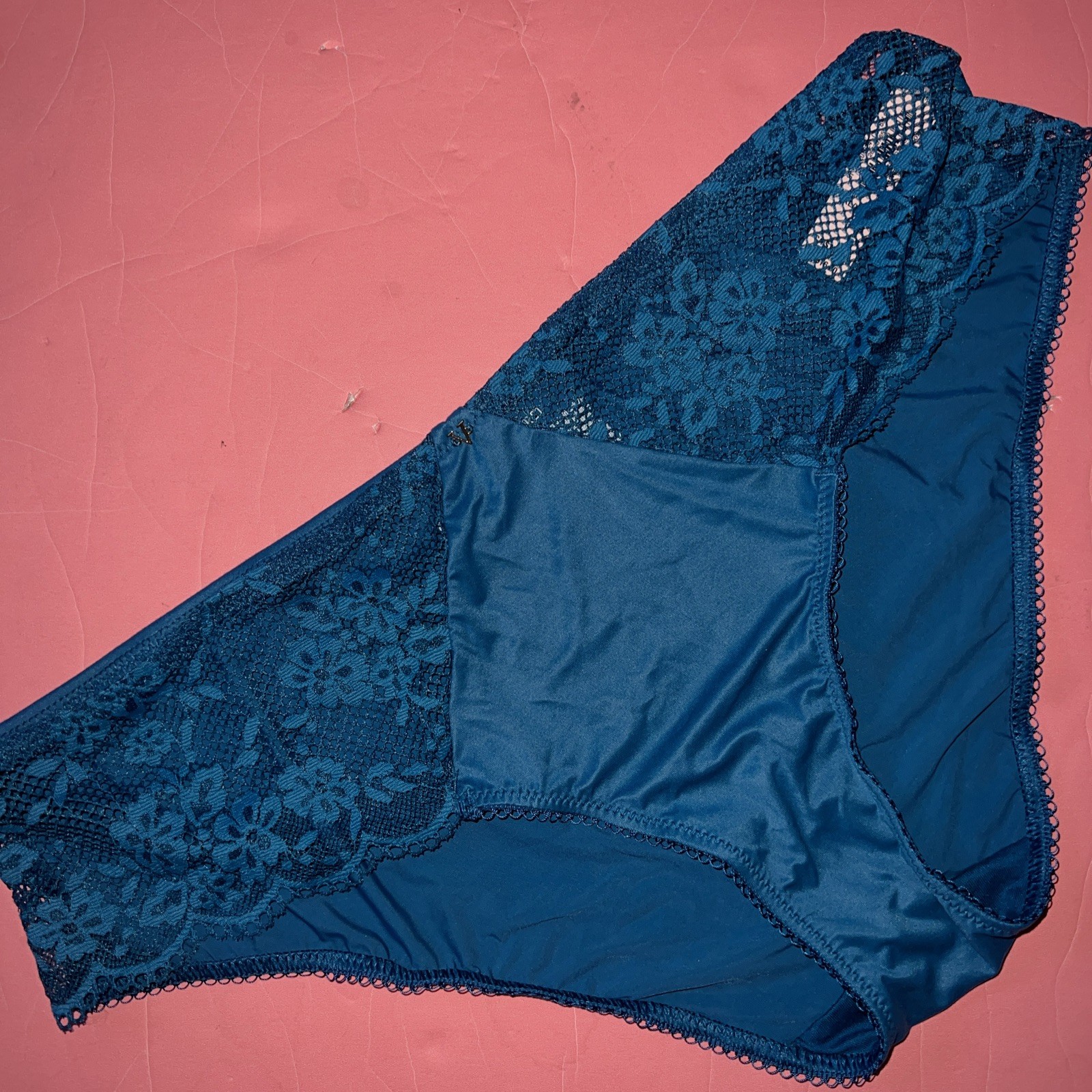 NWT Victoria’s Secret XL Panty HIPHUGGER TEAL BLUE evening Tide Lace CLOUD