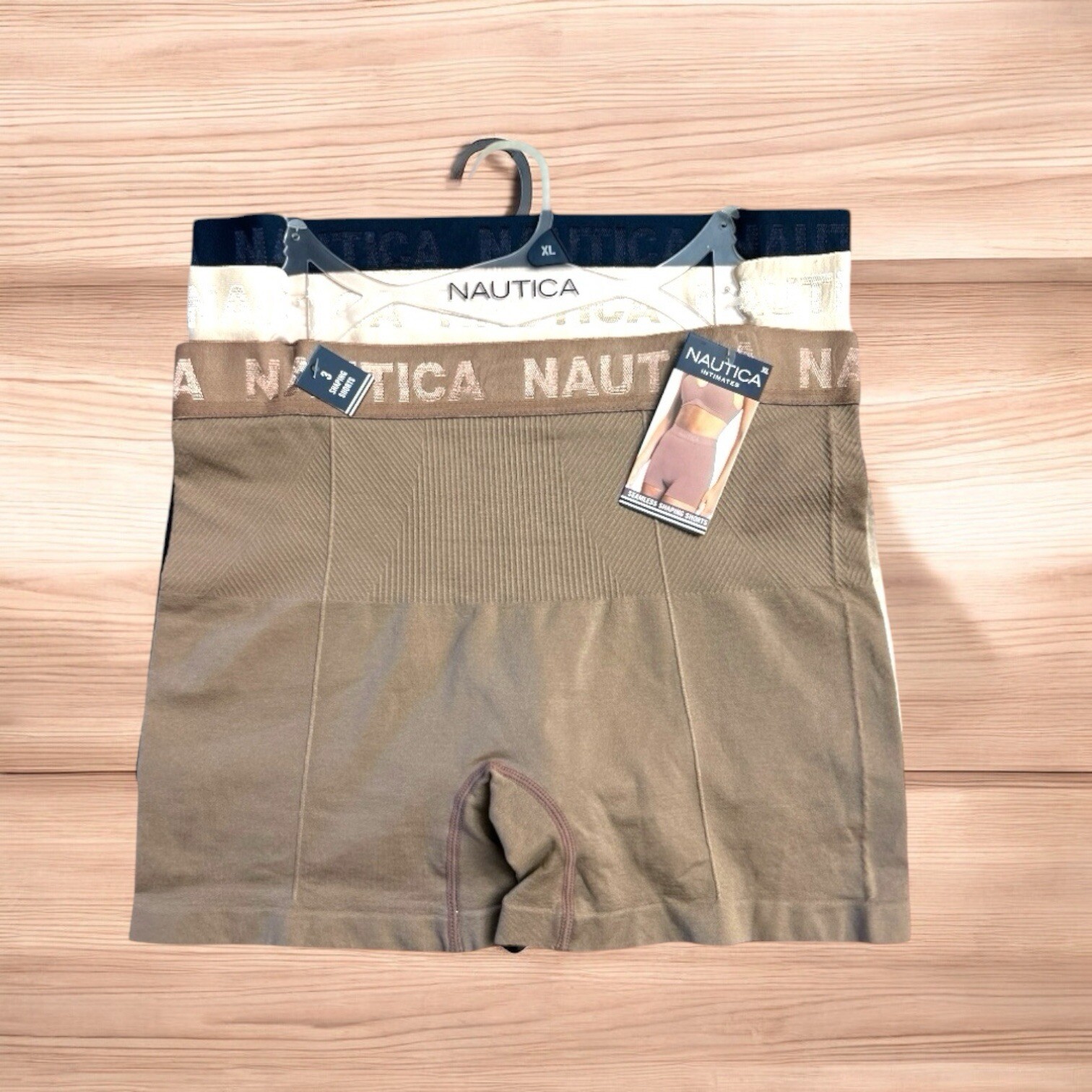 NAUTICA~3 Pack SHAPING SHORTS~MULTICOLOR~REGULAR # NT3403~ALL SIZES~GREAT FIT!