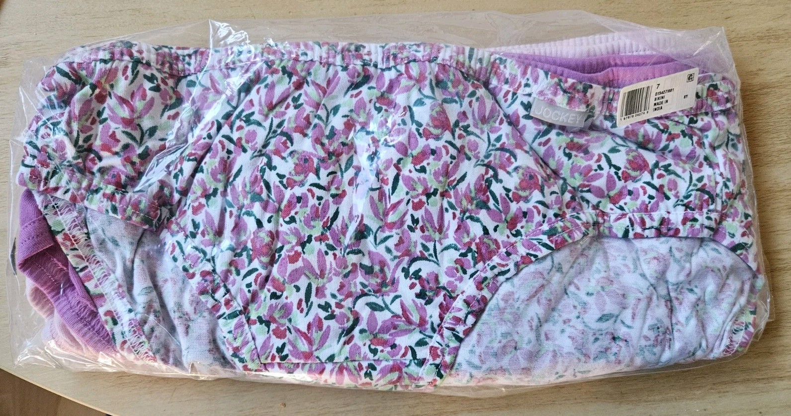 Jockey Elance 6 pk sz 7 Bikinis pinks Womens Underwear Panties 100% Cotton