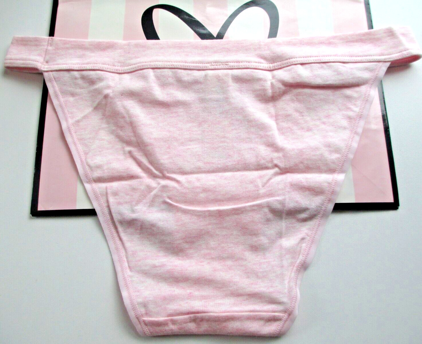 VICTORIA’S SECRET Cotton Tanga String Bikini Panty VS Pink Heather S M L XL NWT