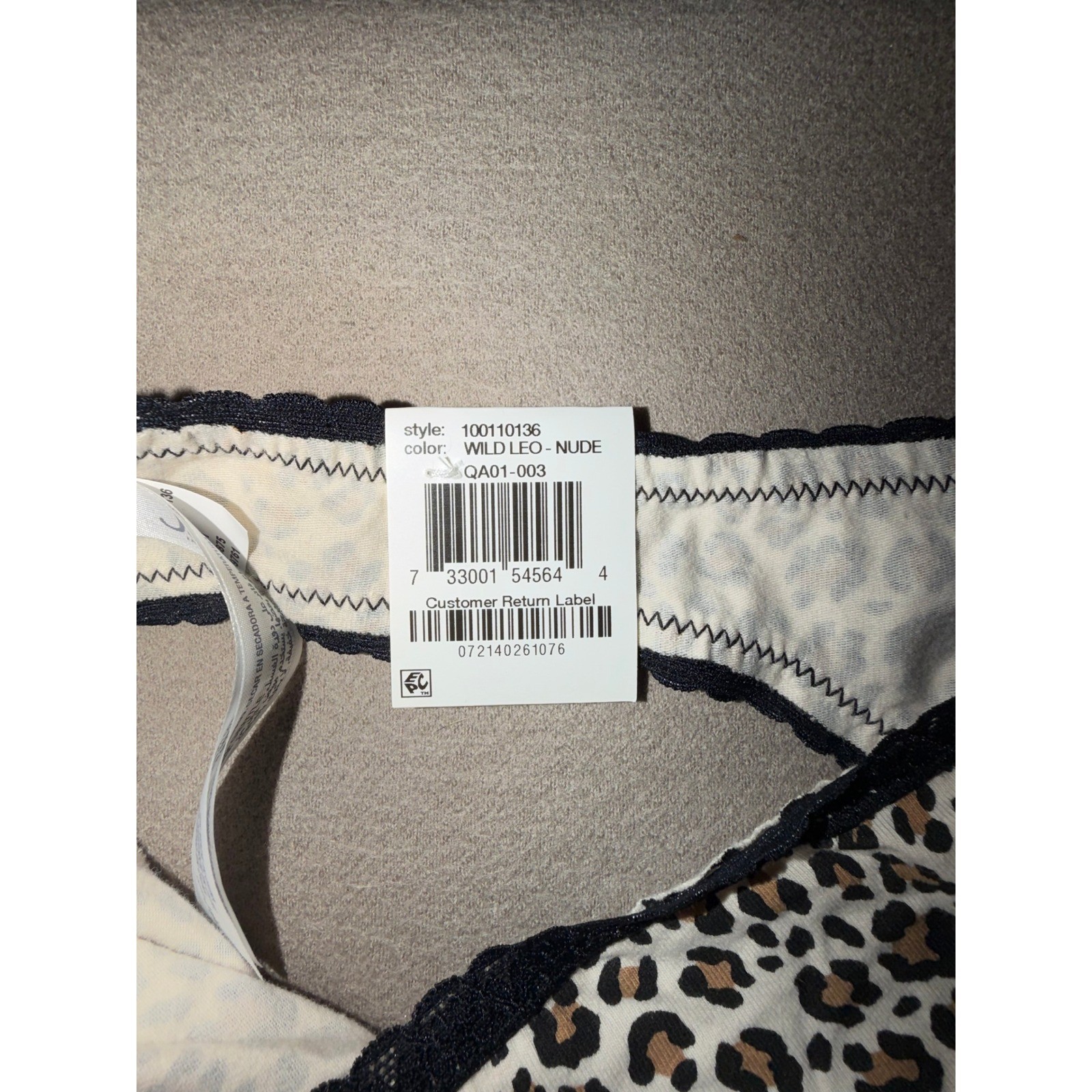 Jenni Intimates Women’s 2 Pack Bikini Panties Wild Leo Nude Sleep Grey Size XXXL