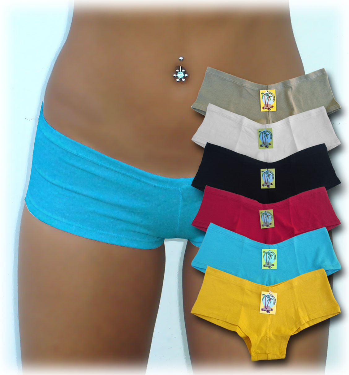One sexy boyshort panties cotton low rise S, M, L or XL FREE SHIPPING TO U.S.