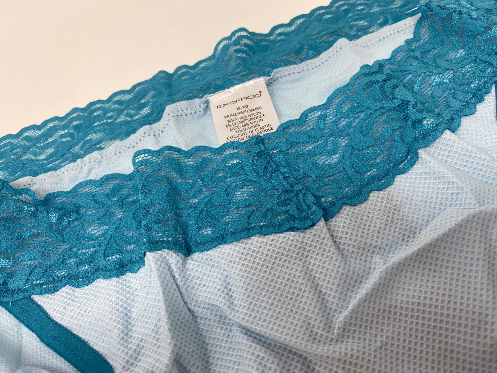 Exofficio Women’s Give-N-Go Lacy Low-Rise Bikini Briefs -XS, S, L, XL – NEW!