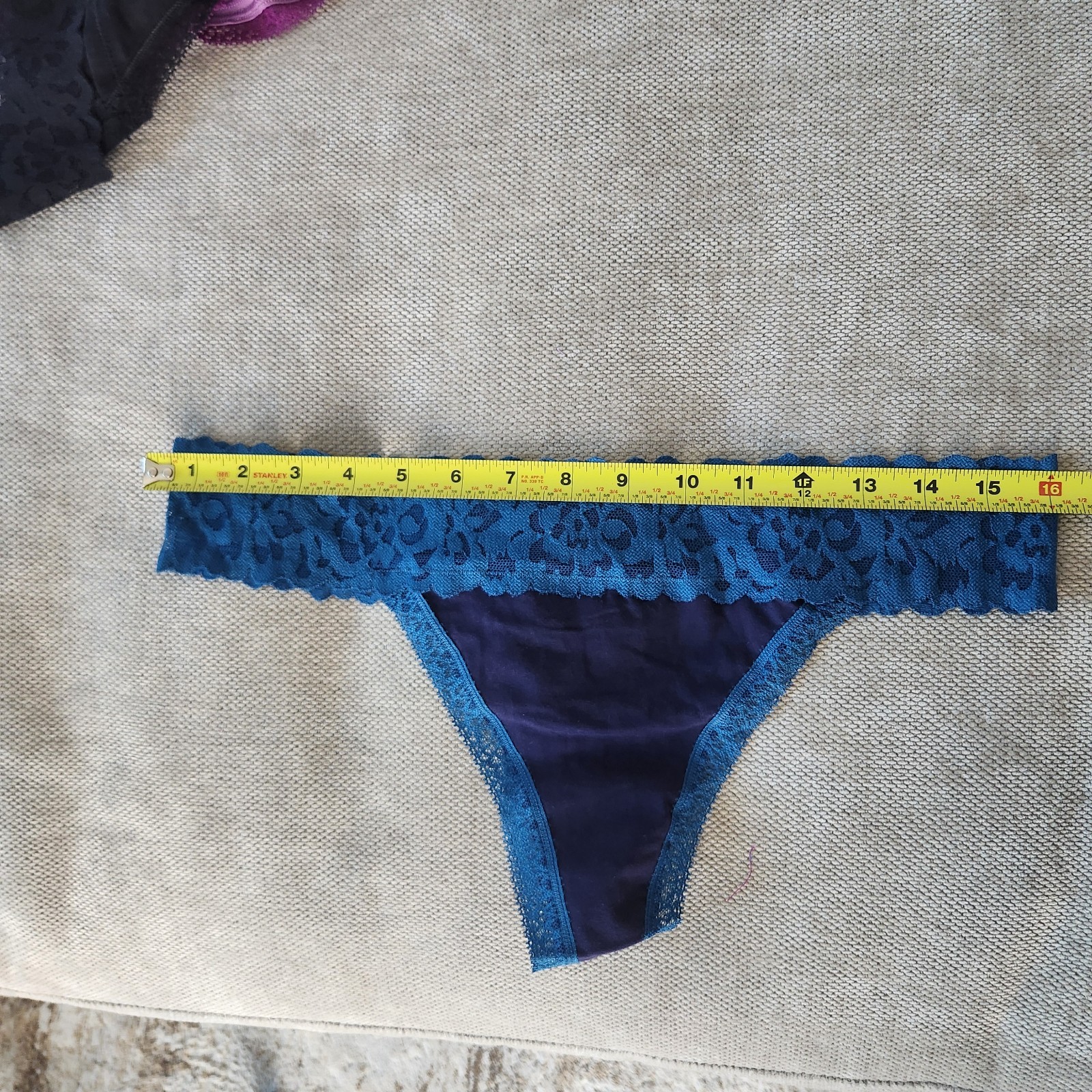Adore Me Women’s 0X Multicolor Lace Thong Panties Pack of Three NWT