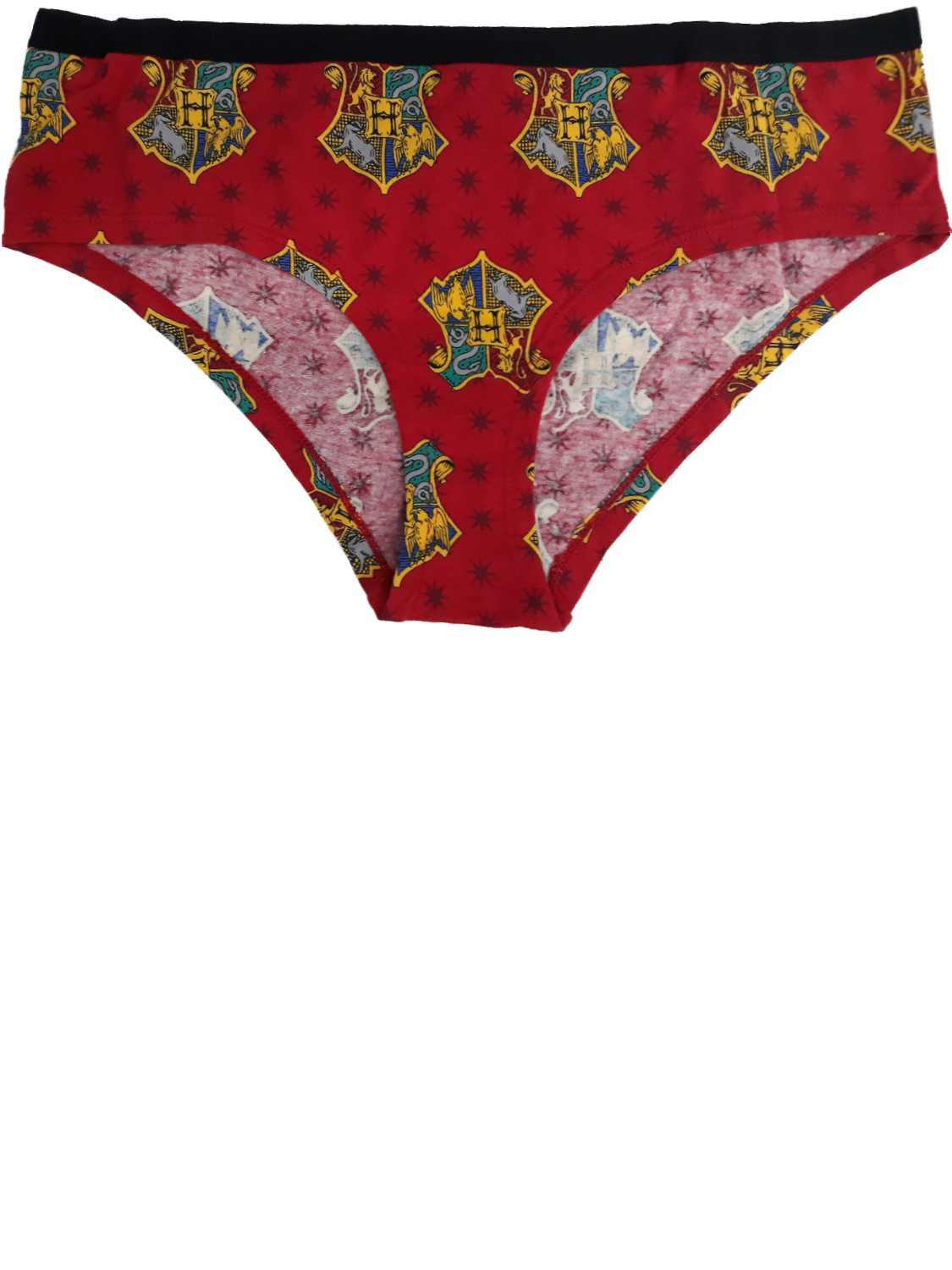 Womens Red Harry Potter Hogwarts School Seal Crest Brief Underwear Panties