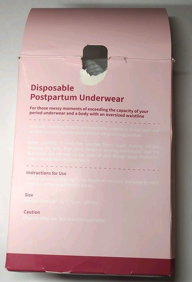 Hetaida 8 Pack Disposable Postpartum Underwear Women’s Size Regular/Medium