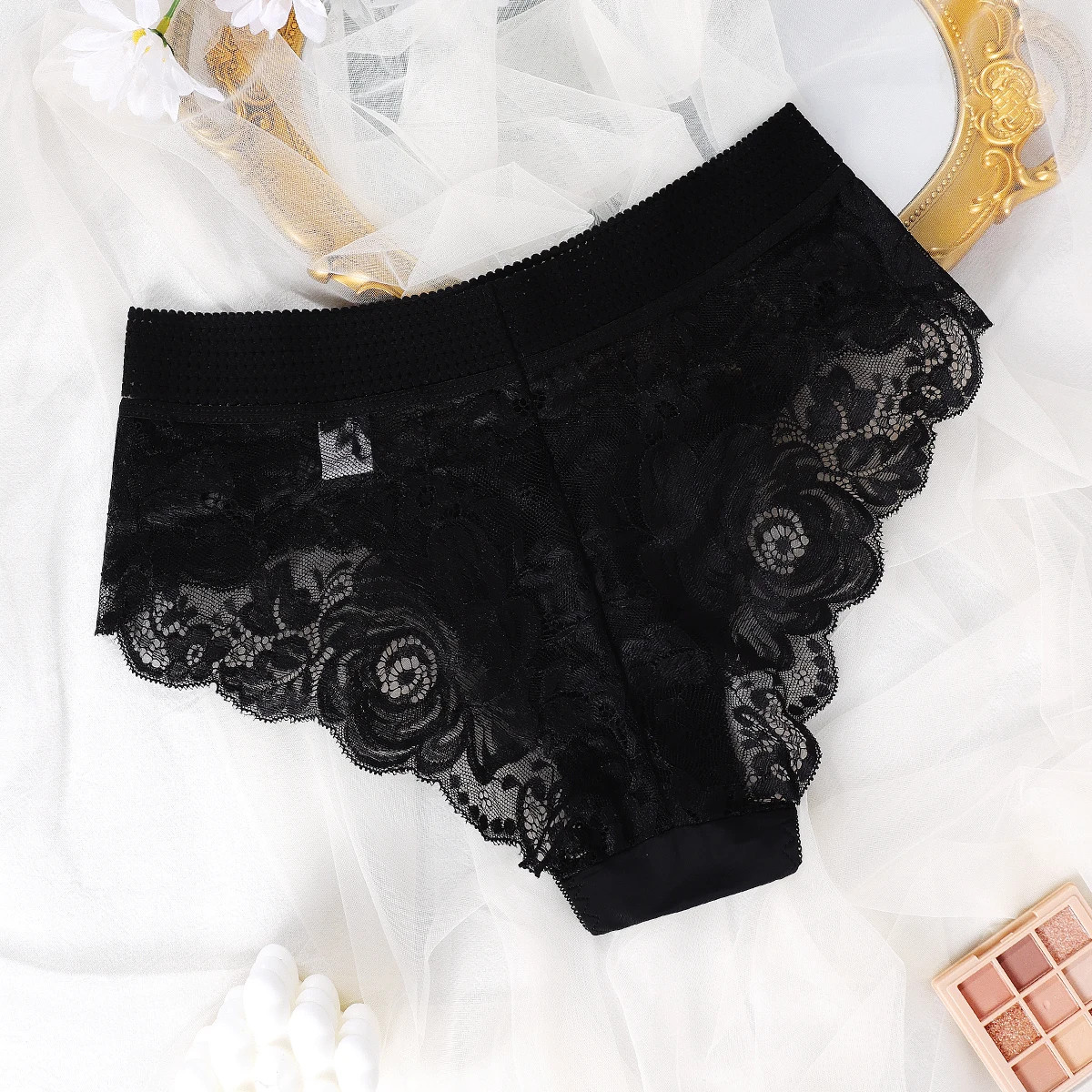1pcs Fashion Style Elegant Women’s Panties Low Waist Floral Sexy Lingerie