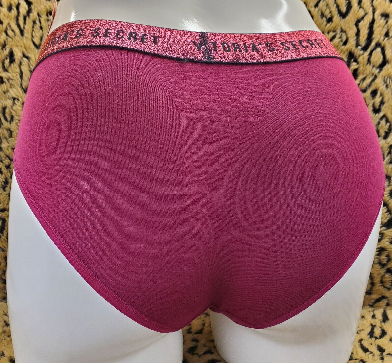 Victoria’s Secret Purple Glitter Logo HipHugger Hipster Panty S NWT Sexy