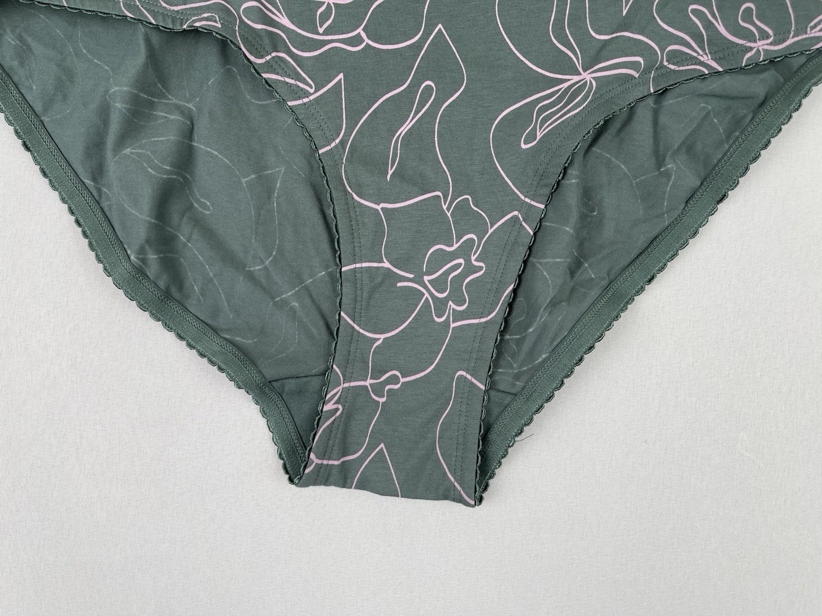 Auden Cotton Blend Hipster Underwear W/lace Waist Teal Green Size XL(18)