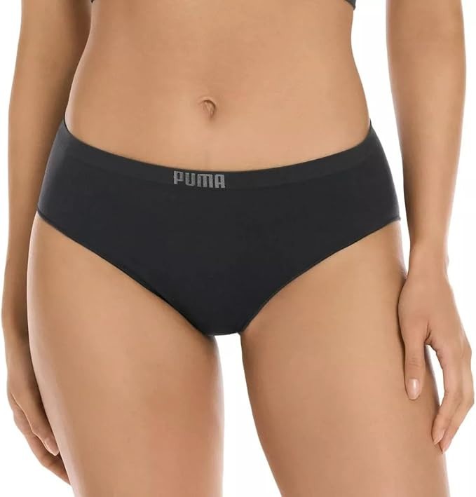 PUMA Women’s Seamless Bikini Underwear | Pink/Blue/Black/Gray | X-Large