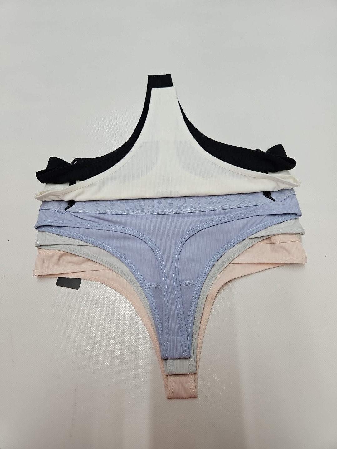 Express Woman’s Soft Rib Thong Small Multicolor 5 Pack