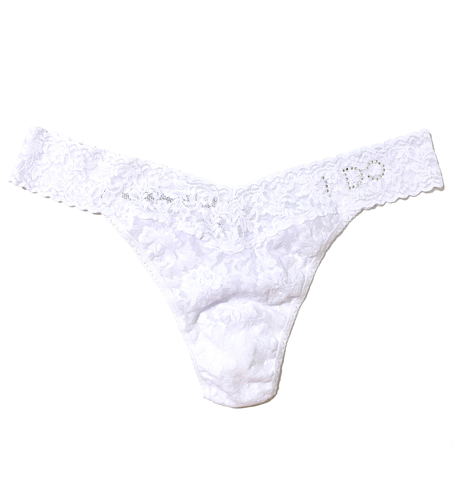 Hanky Panky Bridal I DO Crystal Lace Original Rise Thong PLUS (6511X)