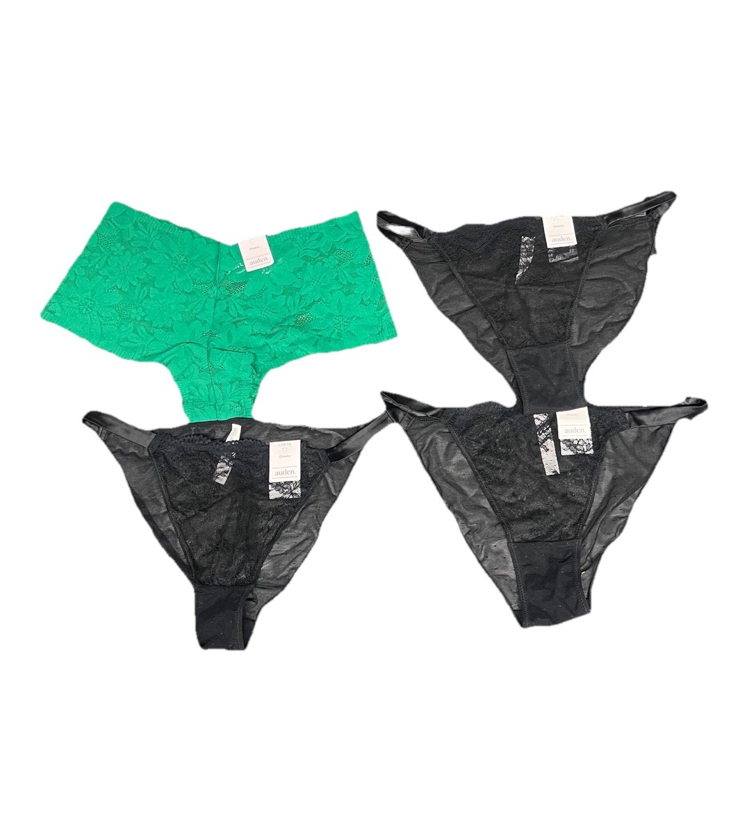 Auden Green Boyshort With Pantys 4 Pack | Women’s Size: Large (12-14)