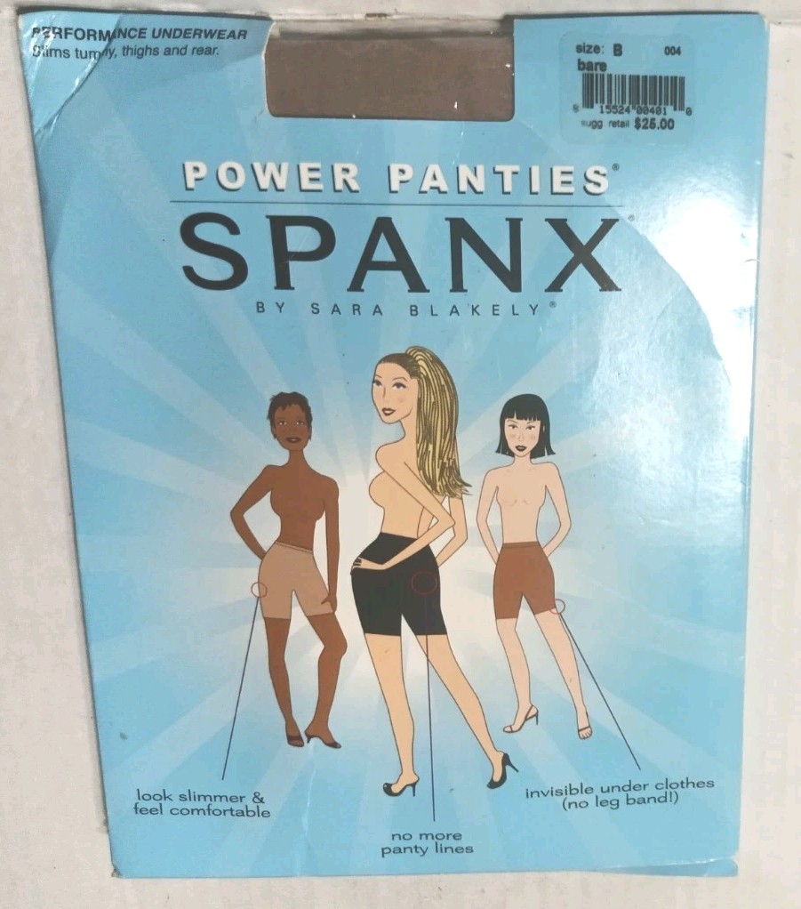 VTG SPANX Women Power Panties Size B Flesh Tone Performance Underwear New Sealed