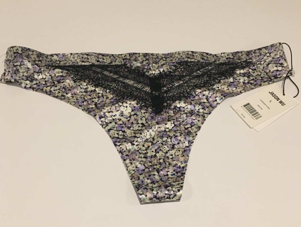 JASON WU Thongs panty Lavender Floral Size Medium