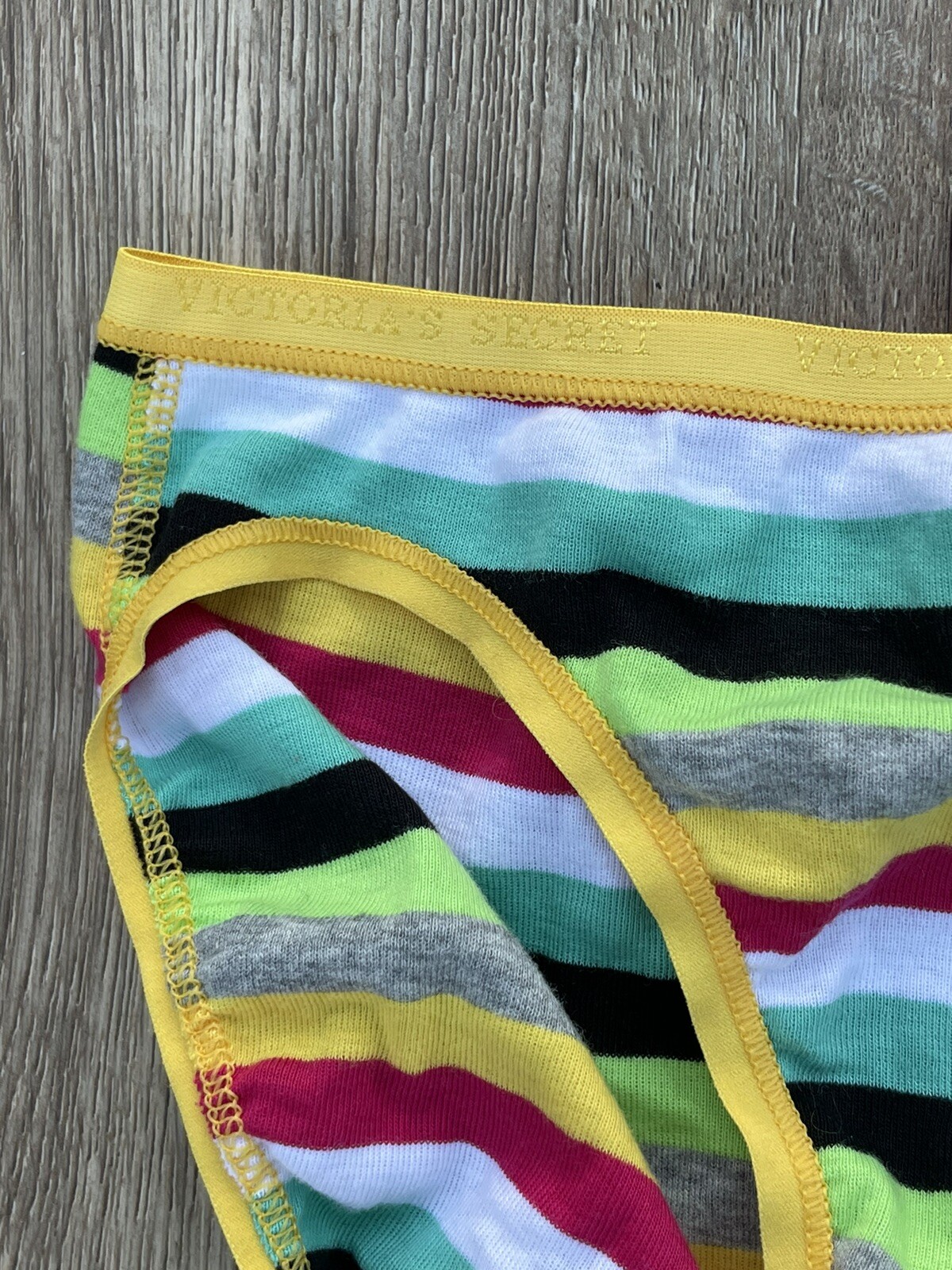NWT VINTAGE VICTORIAS SECRET 100% Cotton Classic Picot Band Bikini PANTIES M