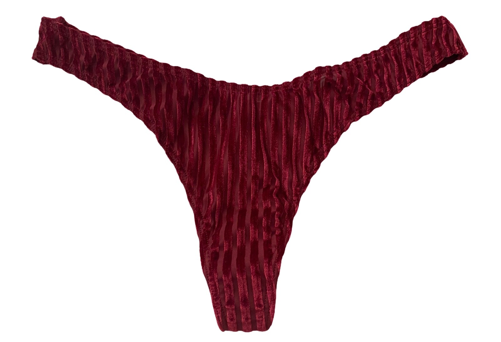 PINK Victoria’s Secret Thong Panty Desire Velvet & Mesh Rib High Leg Sexy M L XL