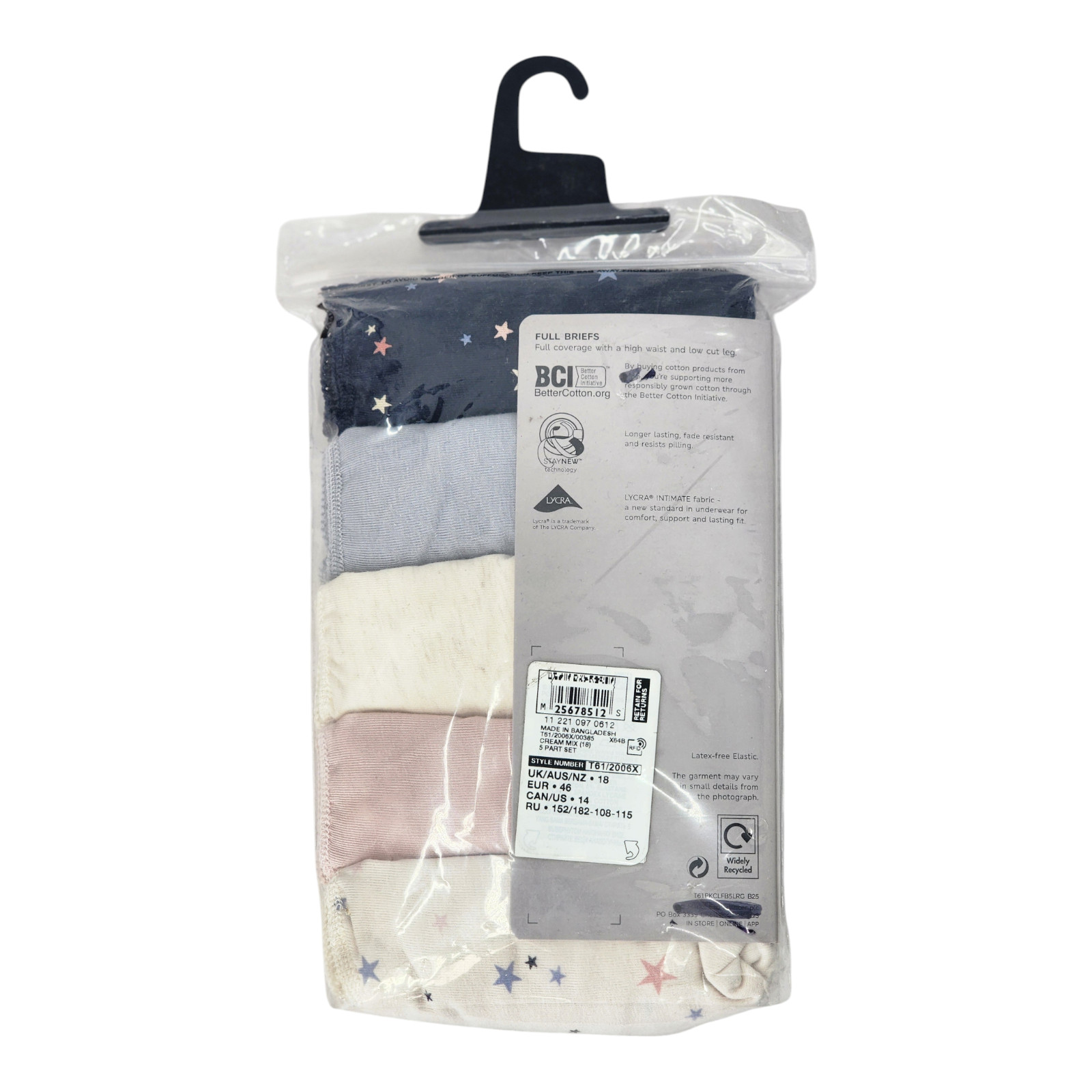 M&S Collection 5 Pack Cotton Mix Skinny Fit Knicker