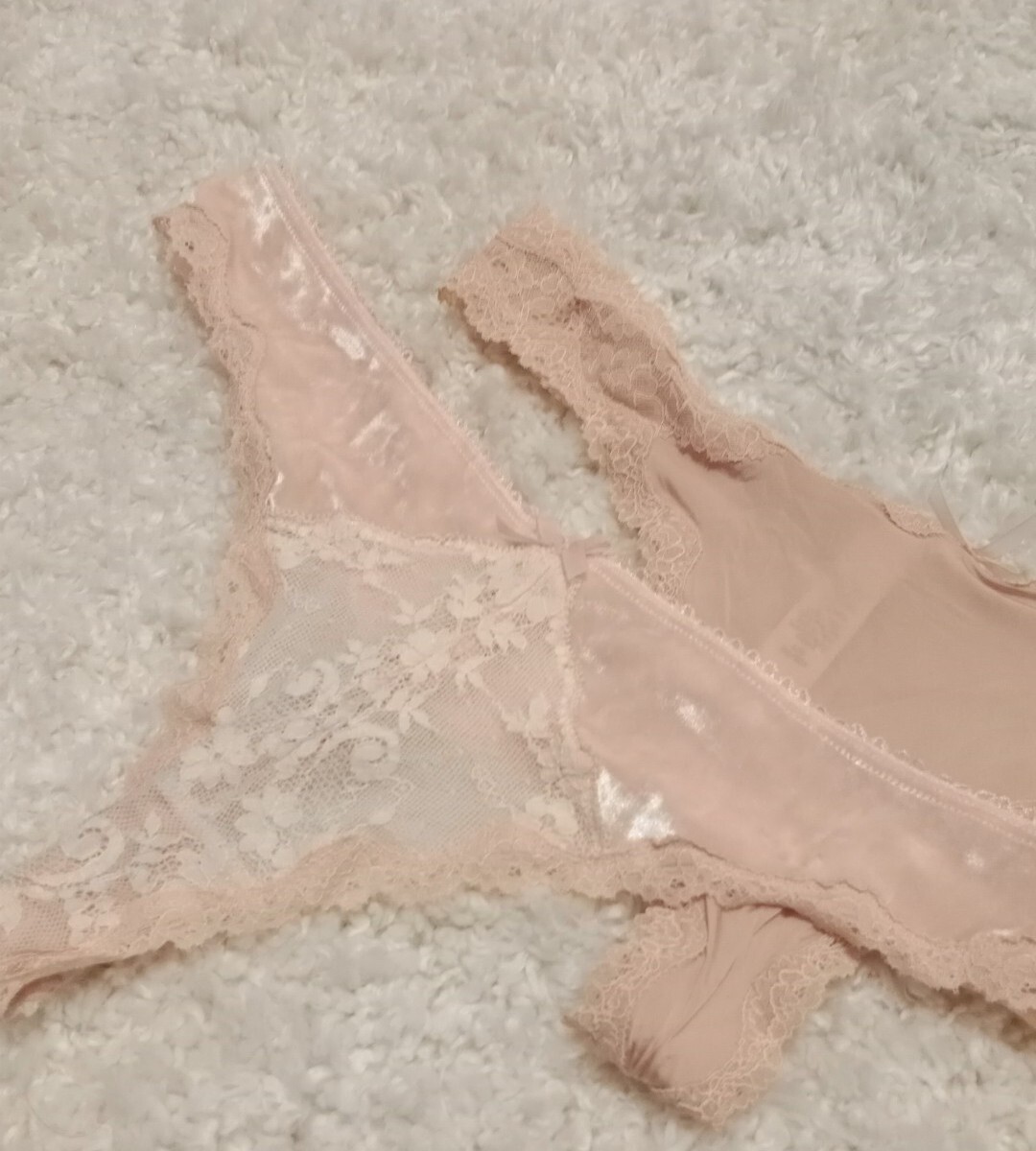 Lot Of 2 Victoria’s Secret Velvet/Sheer/Mesh/Lace Thong Panties Lrg DREAM ANGELS