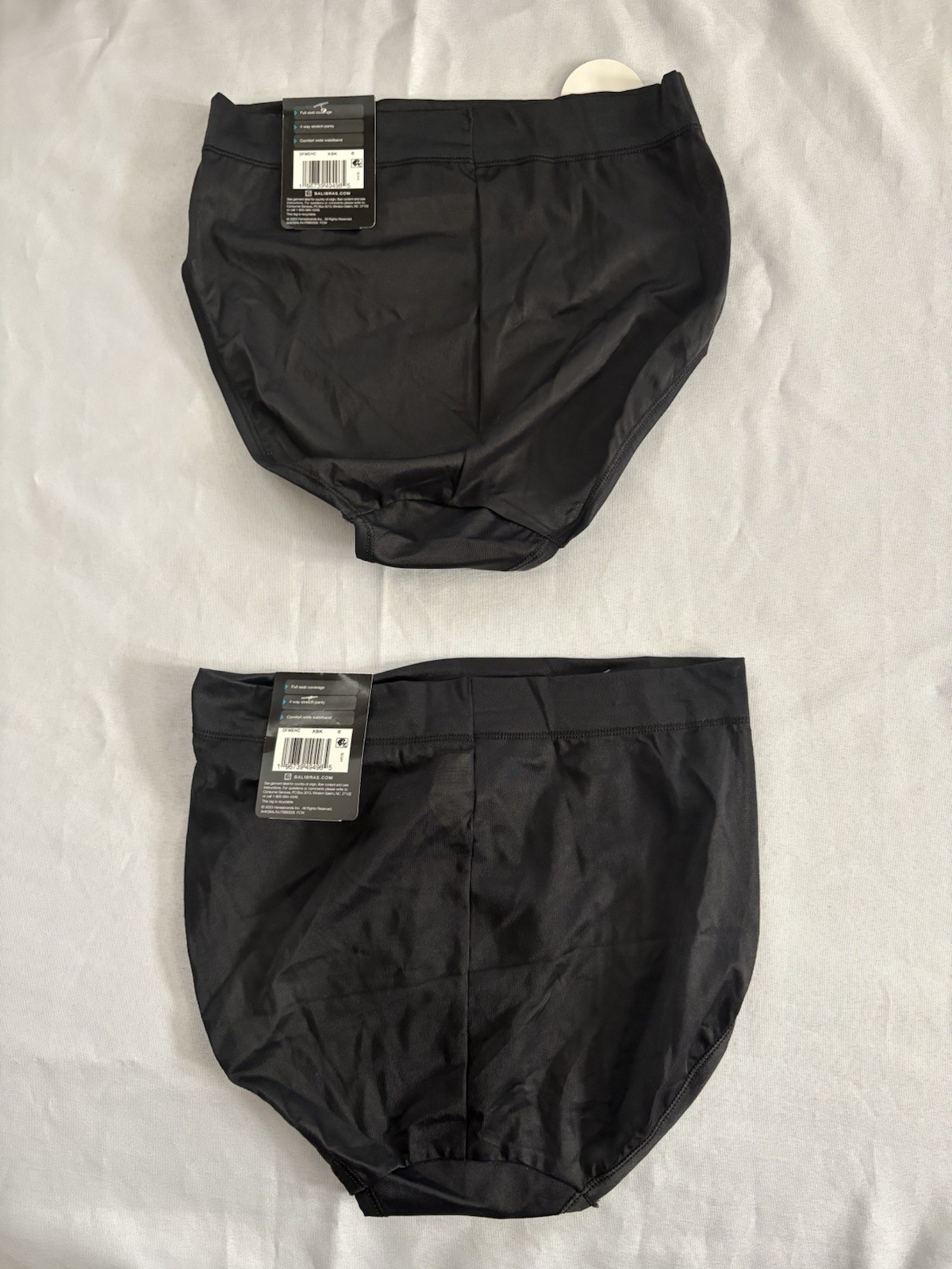 NEW Bali One Smooth U Hi-Cut Panties 2 Pair Women Size Medium Black Panty DFMEHC