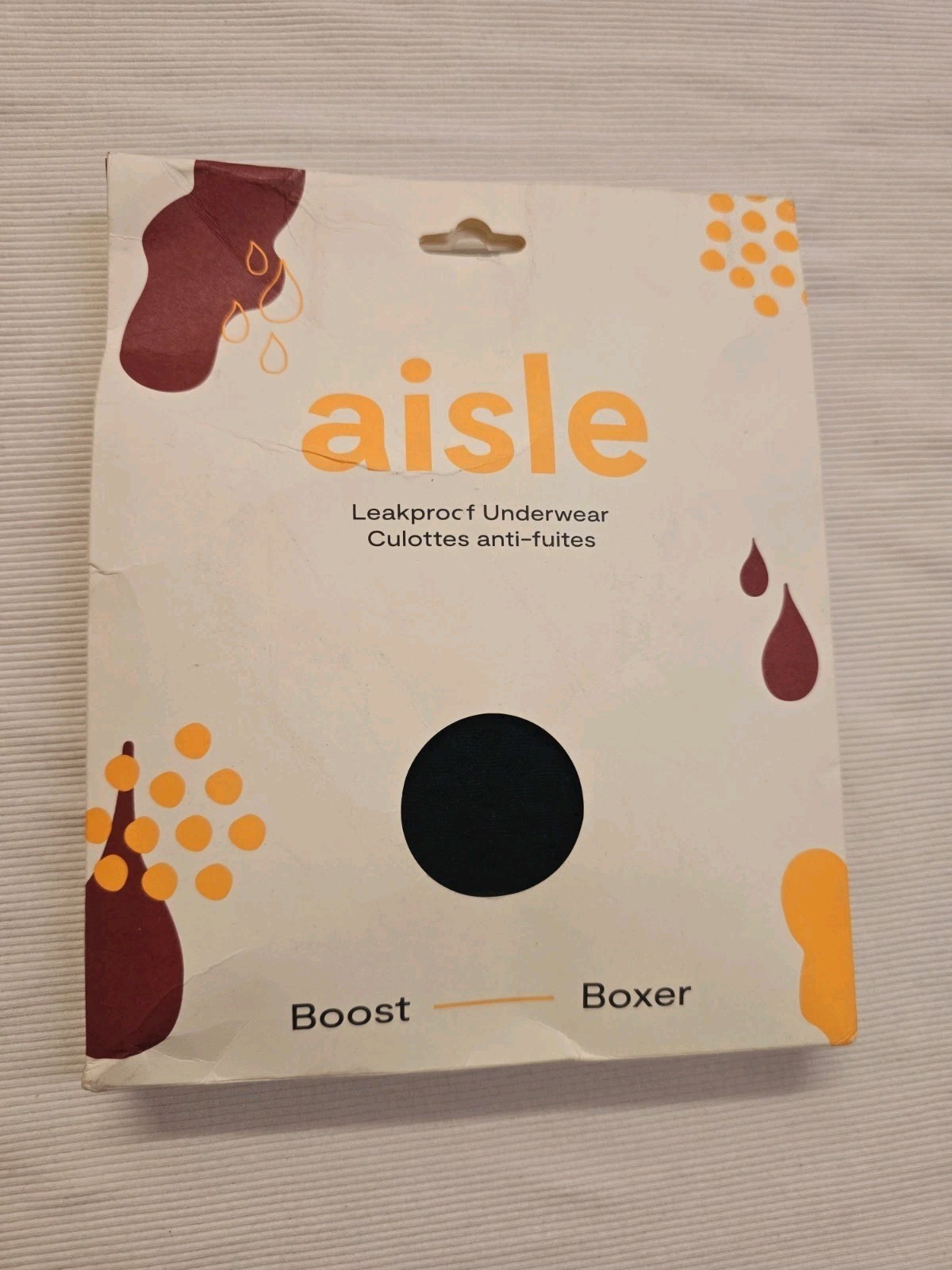 aisle Leakproof Period Boost Boxer Underwear, Ginger Spice Black – (X-Large)NEW!
