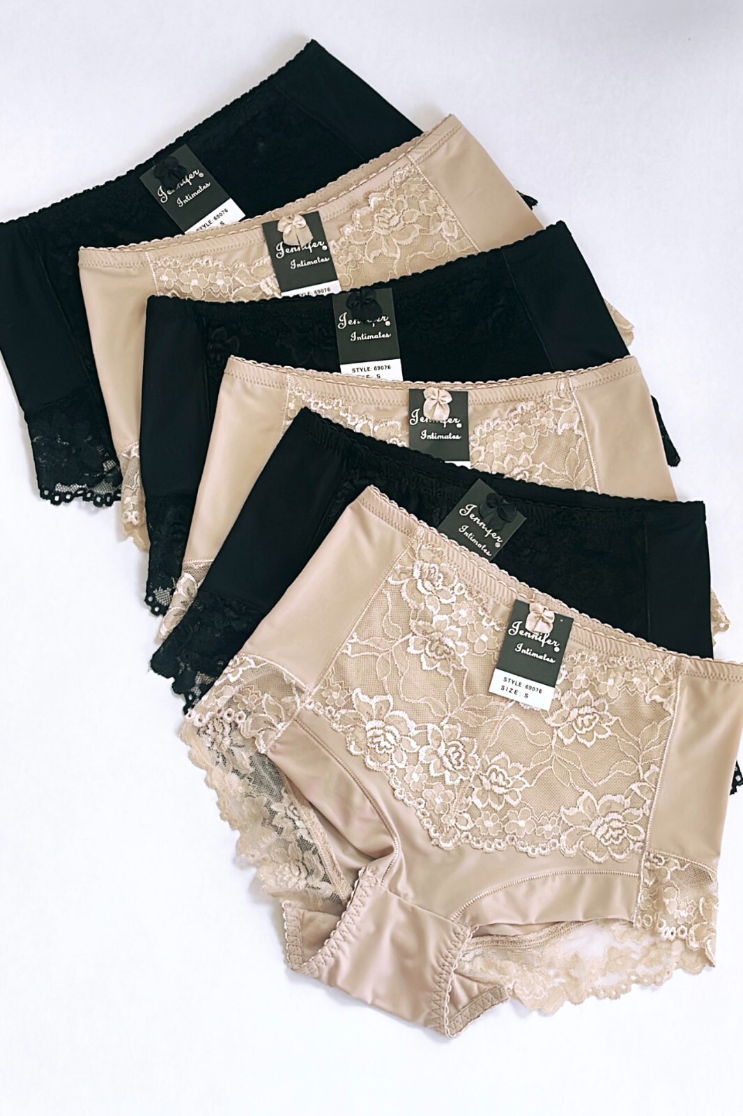 Lot 3/6 Pack High Waisted Briefs Tummy Control Girdles Lace Shaper Panties 69076