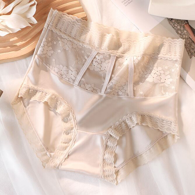 6 Packs Lot Womens French Lace Satin Panties Brief High Leg Underwear Lingeries