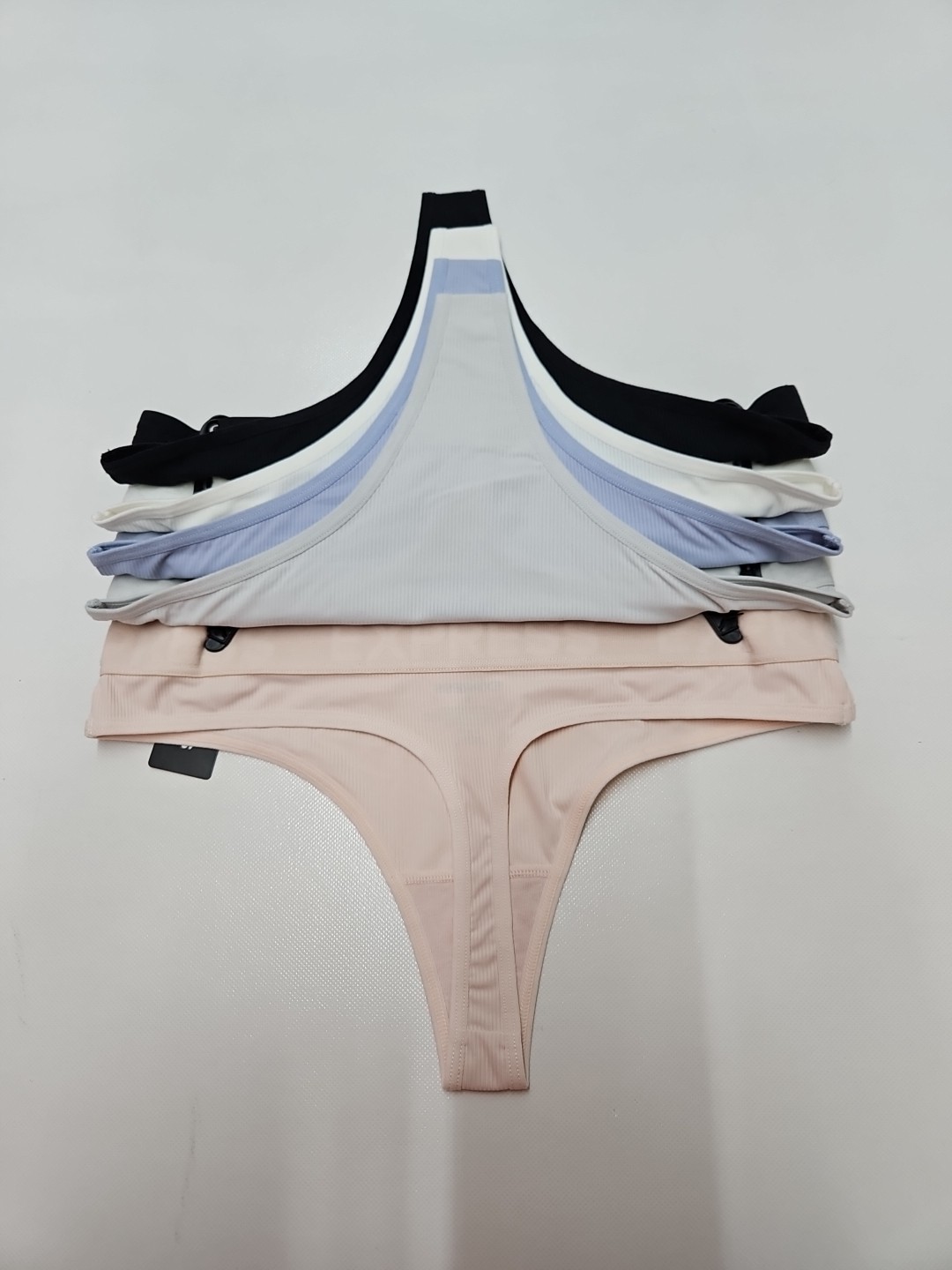 Express Woman’s Soft Rib Thong Small Multicolor 5 Pack