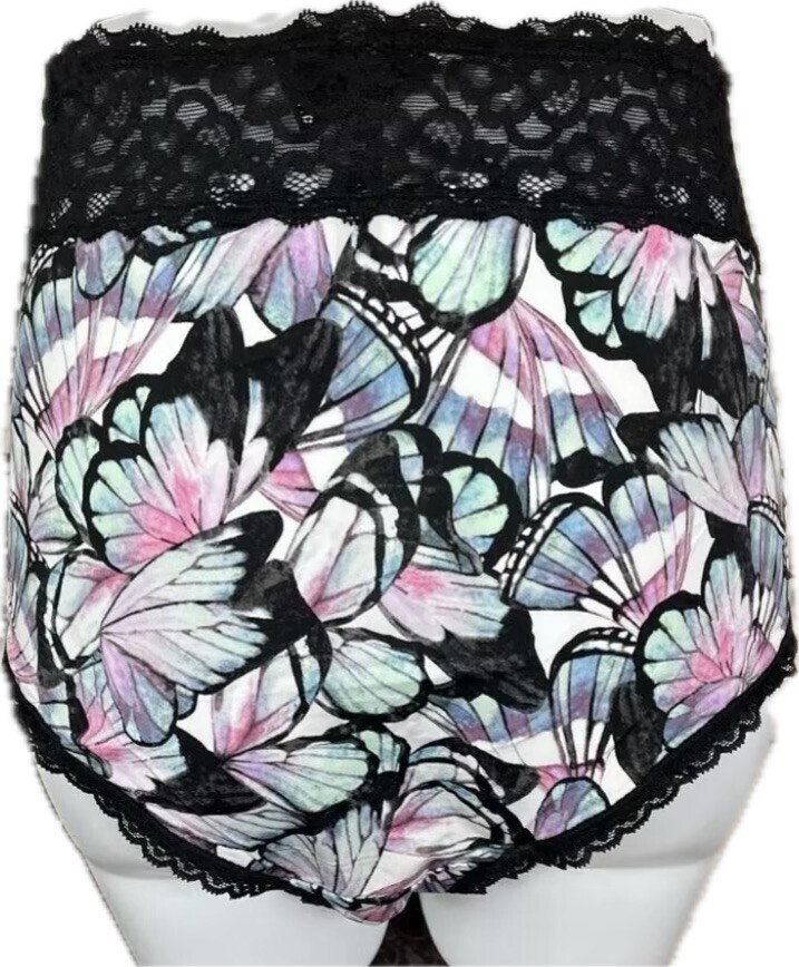 Torrid Plus 6 Butterfly Graphic Wide Lace Waistband 2nd Skin Fit Cheeky Panties