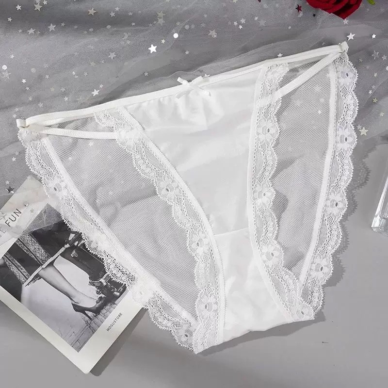 5 Pcs Lot Womens Sexy Satin String Bikinis Panties Silky Briefs Underwear M L XL