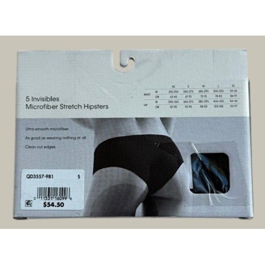 Calvin Klein Invisibles 5 Pack Microfiber Stretch Hipsters Black Tan White S
