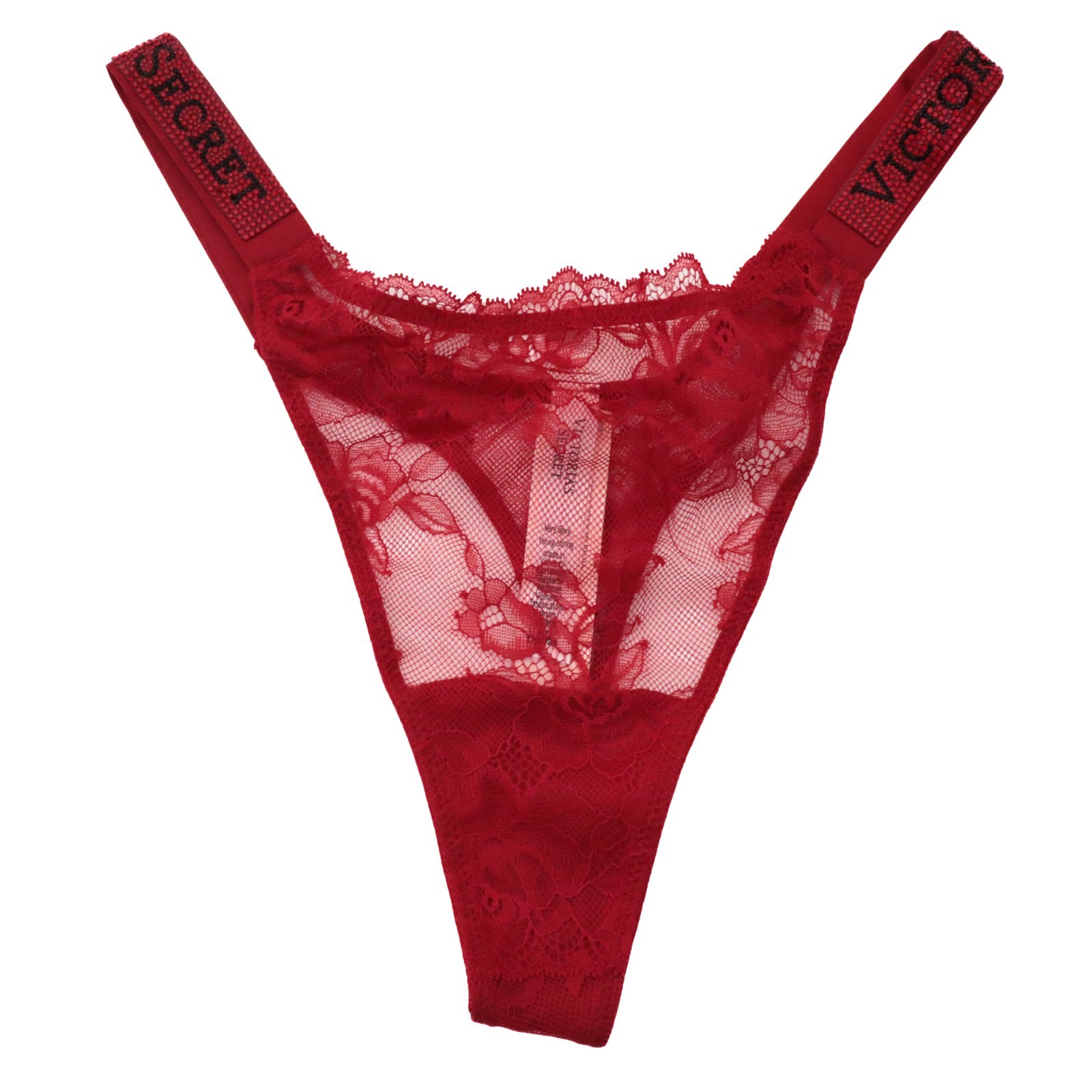 Victoria’s Secret Very Sexy Lace Logo Shine Strap Thong Panty S