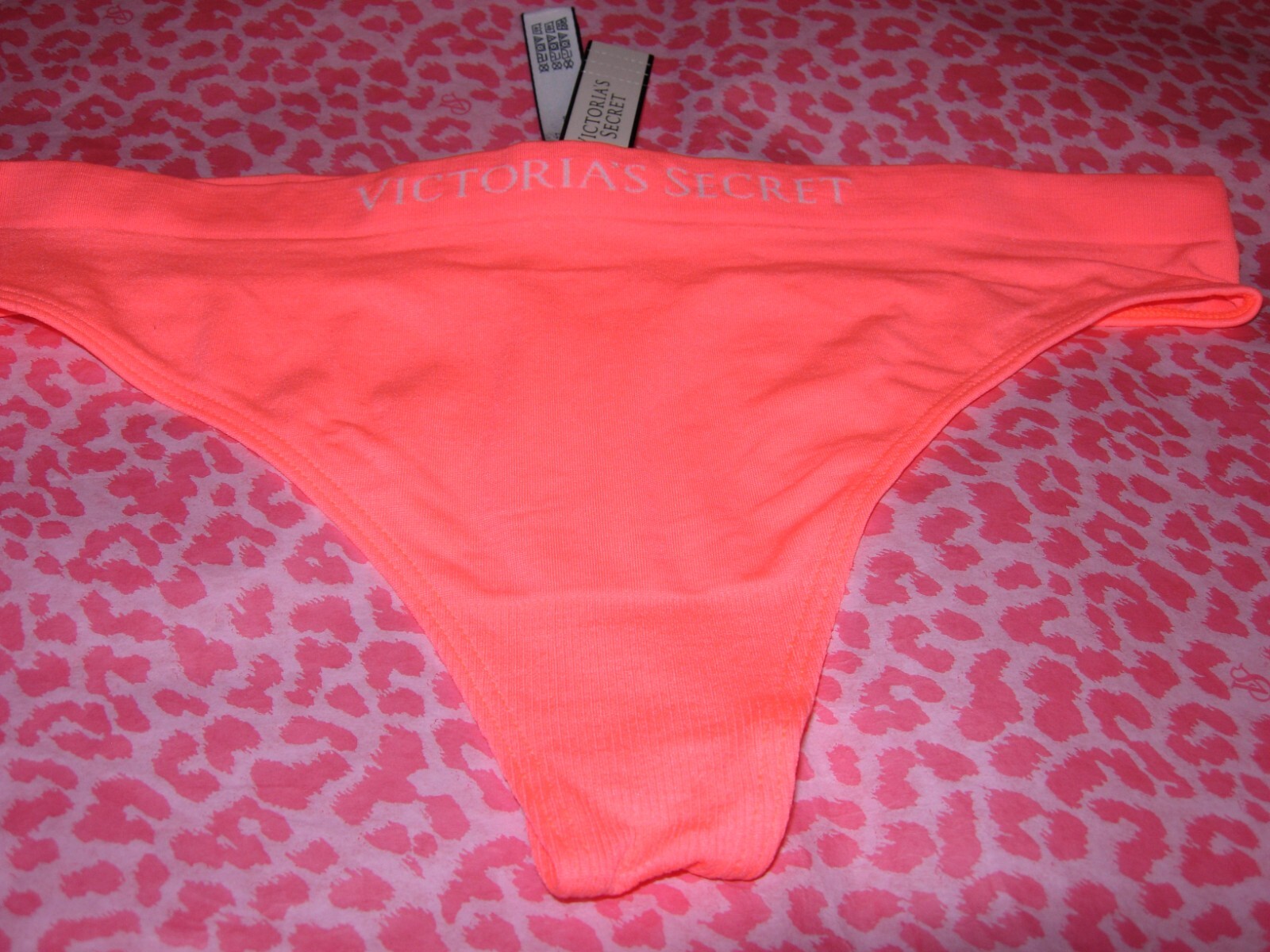 Victoria’s Secret Sexy Seamless Lingerie Thong Stretch LOGO Neon H2F XS S L NWT