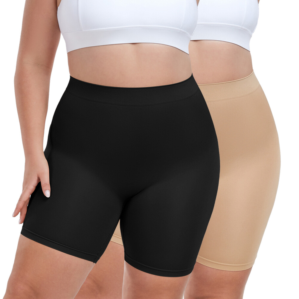 1/2 PCS Plus Size Seamless Shapewear Shorts Women Anti Chafing Boyshorts Panties