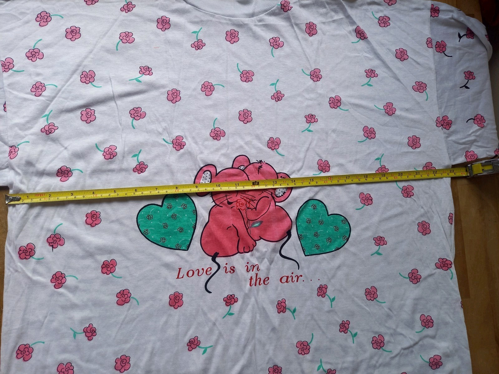 LOVE IS IN THE AIR Pattern Summer Lightweight Nightshirt ONESIZE 100% COTTON NEW