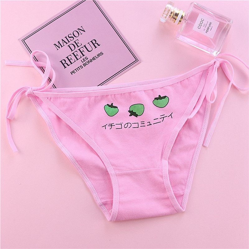 Lace Up Panties – Funny Hollow Out Seamless Brief Cotton Lingerie Underwear 1PC