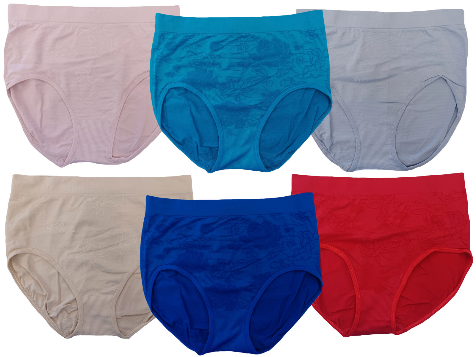 6 LADIES PANTIES HIGH WAIST FULL COVER UNDERWEAR QUEEN SIZE 2XL 3XL 4XL