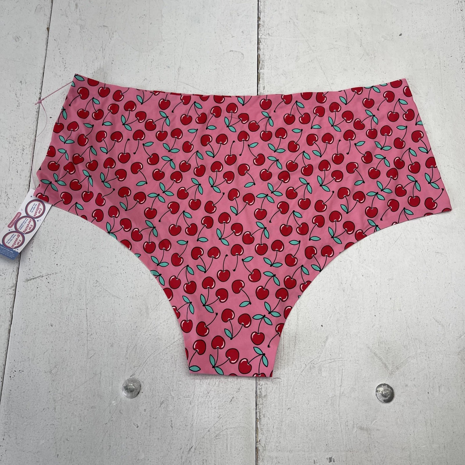 Cheek Boss Cheeky Panties Womens 4XL Pink Cherry Seamless Stretch Underwear