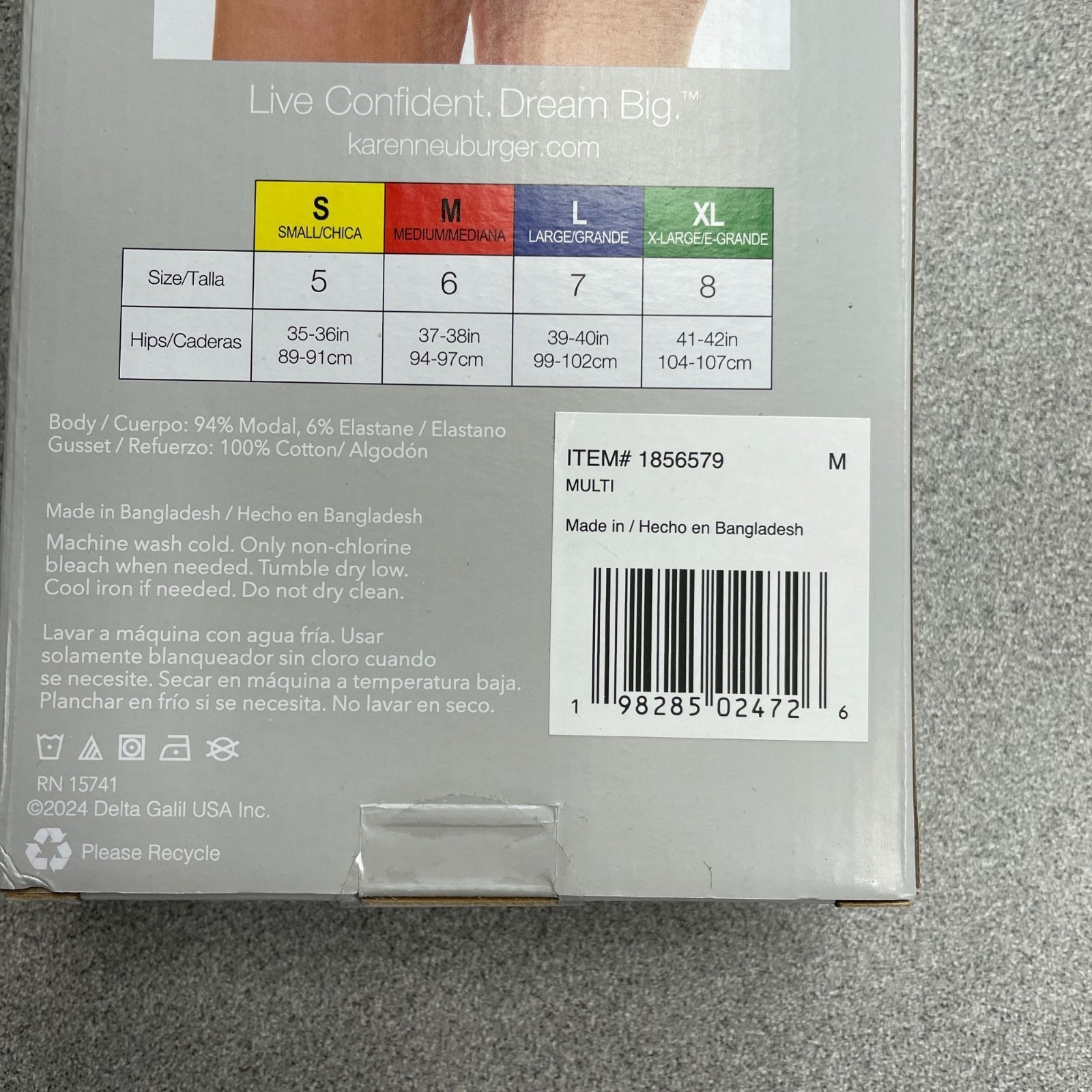 NEW Karen Neuburger Women’s M Modal Hipster 6-Pack Underwear M0171