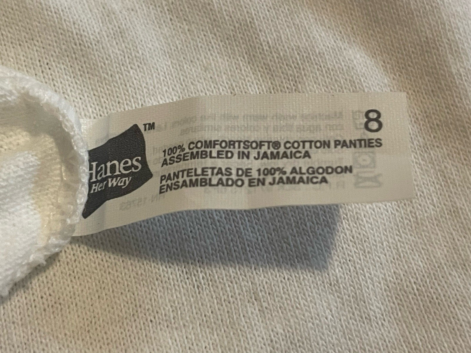NOS 90s Circa 1999 2 Single Cotton Briefs Size 8 White
